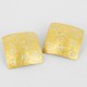 Earrrings Clips Silver Golplated 4 eckig