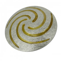 Brooch-Pendant Silver Goldplated