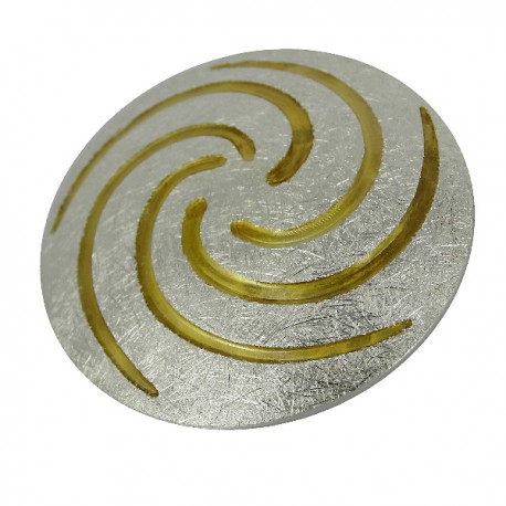 Brooch-Pendant Silver Goldplated