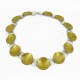 Necklace Circles Silver Goldplated. Magnet Clasp 45 cm long
