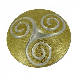 Brooch-Pendant Silver Goldplated