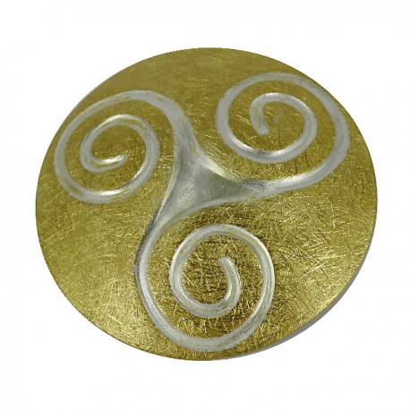 Brooch-Pendant Silver Goldplated