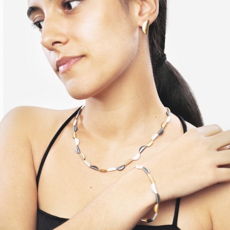Braclet Koronka Silver  Goldplated oxidized