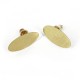 Pendientes Plata dorada oval