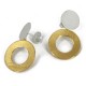 Earstickers 18 mm silver Goldplated -