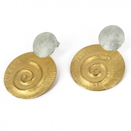 Earrings Silver Goldplated  -