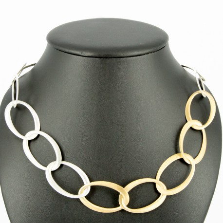 Necklace oval Silver