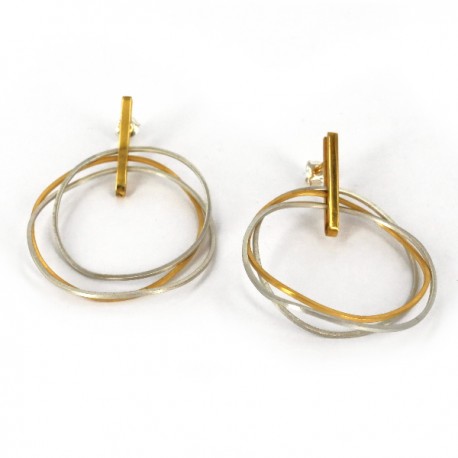 Ohrstecker silber vergoldet