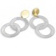 Earrings hanging Eights, Silver Goldplated, Length: 8 cm - 108