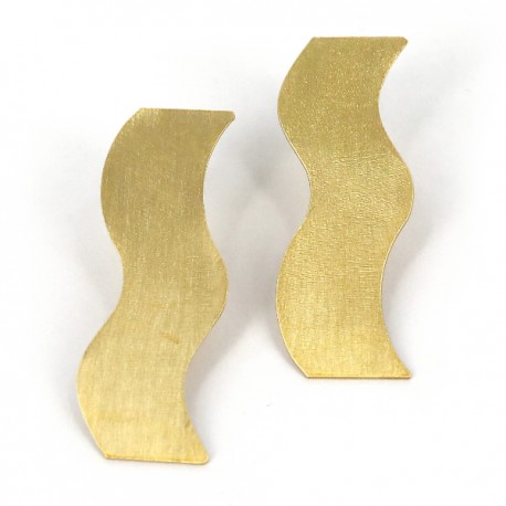 Earrings Silber vergoldet Wafe