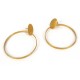 Earrings Silver 925, satinated, goldplated,