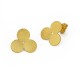 Pendientes Plata chapado Oro. 1 ,5 cm  de ancho
