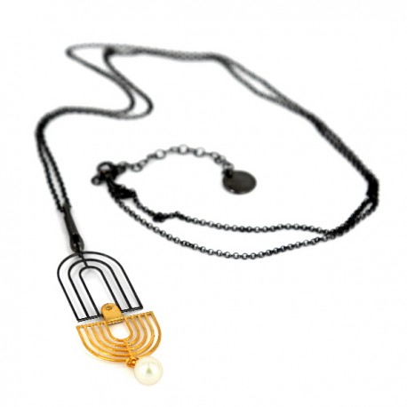 Anhänger Silber vergoldet oxidiert