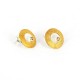 Ohrstecker rund 15 mm mit Citrin 2,5 mm