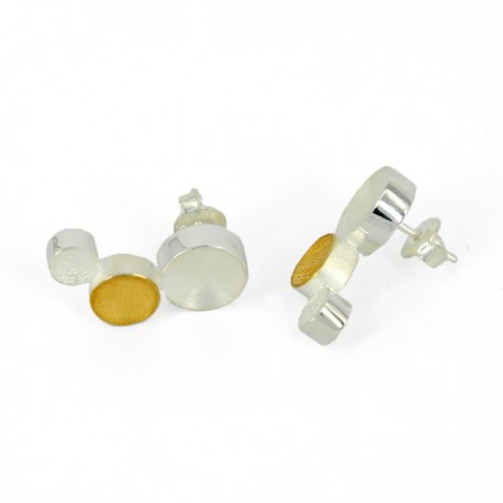 Ohrstecker Silber vergoldet 6/8/10 mm