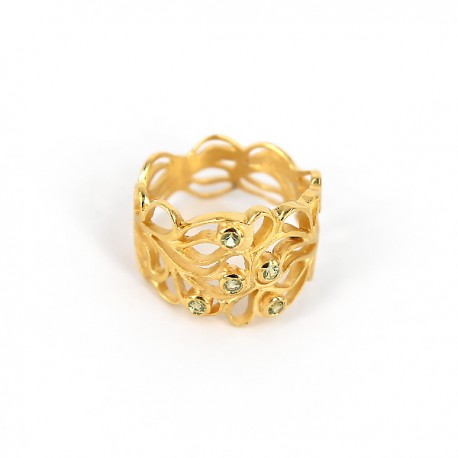 Ring Silber vergoldet Peridot