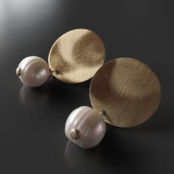 Ohrstecker  Silber verg. with Perle