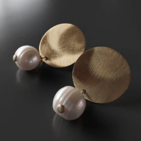 Ohrstecker  Silber verg. with Perle
