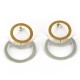 Pendientes presión de  Plata chapado Oro. Formas geométricas