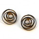 Ohrstecker Spiral Silber vergoldet oxidiert