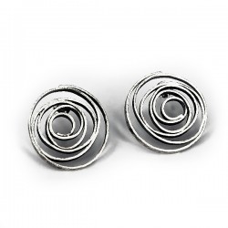Ohrstecker Silber oxidiert