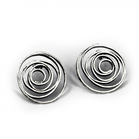 Ohrstecker Silber oxidiert