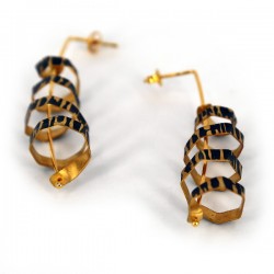 Ohrstecker Spiral Silb.verg oxidiert