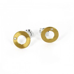 Ohrstecker 11 mm mit Zirconia 1,2 mm
