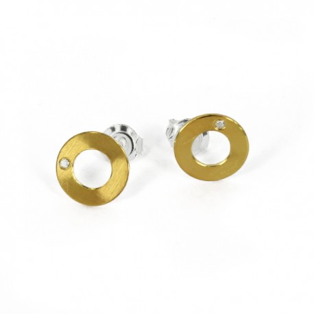 Ohrstecker 11 mm mit Zirconia 1,2 mm