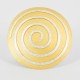 Brooch-Pendant Spiral rund Silver Goldplated. Diam. 56 mm - 21271