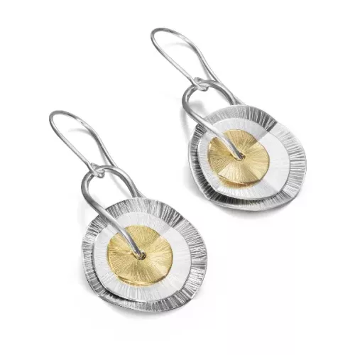 Ohrhänger rundförmig Geometrics Silver 3 Färbig mix