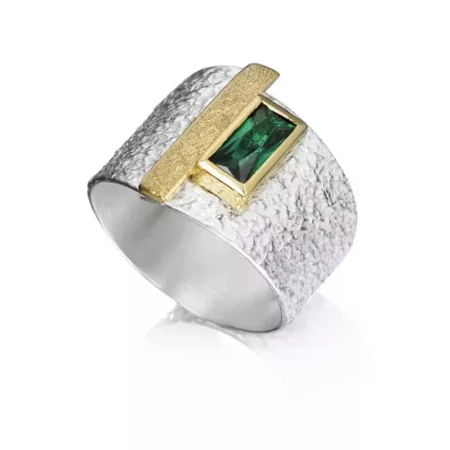 Ring mit Zirkonia Zielona 8x4mm