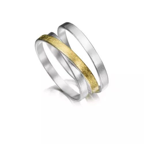 Ring Silber + Silber Goldplated