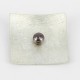 Brooch-Pendant Silver with black Pearl. Square 44 x 44 mm - 25232
