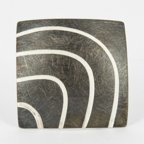 Brooch-Pendant Silver ruthinized. form: square (5 x 50 mm) - 33208
