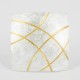 Brooch-Pendant Silver and Goldplated. Square Form:  (28 x 28 mm) - 33219