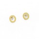 Earrings Silver Goldplated. 1 cm Diameter - K018