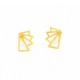 Earstickers Silver Goldplated. Geometrics form. Length: 2 cm - KMUT OX
