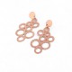 Pendientes de presion Plata oxidada con base redondeada y motivos circulares. Largo: 7 cm  - 107