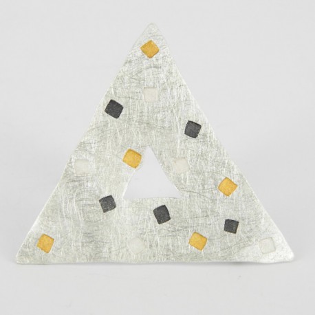 Brooch-Pendant Silber Triangular - 21223