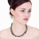 Collar Hematita Plata chapado en Oro - 211