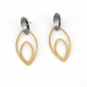Earstickers Silver Goldplated oxidized. Length: 6 cm - KSK17