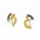 Earrings Silver Goldplated. Diameter 2 cm - KTBAU/OX