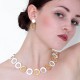 Necklace Silver 925, Goldplated. Length: 45 cm (21 elements) -