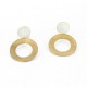 Earrings. Stickers  Silver Goldplated - 312-9/AGVG