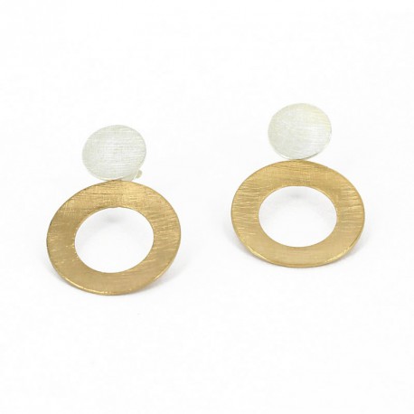 Earrings. Stickers  Silver Goldplated - 312-9/AGVG