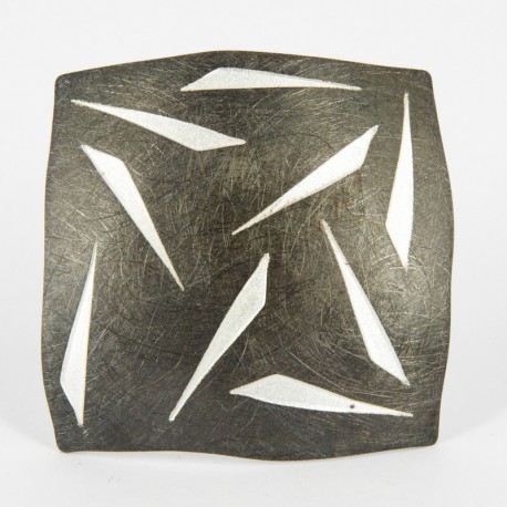 Brooch-Pendant Silver oxidized  - 21238