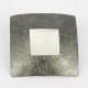 Brooch-Pendant square Silver oxidized - 21289