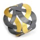 Bracelet Silver 925 Goldpalted/oxidized/ - RKB3