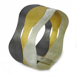 Bracelet Silver 925 Goldplated, oxidized  - RKB5
